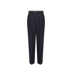Black Wool Casual Pants