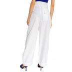 White Cotton Casual Pants