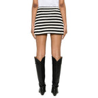 Black Cotton Mini Skirt