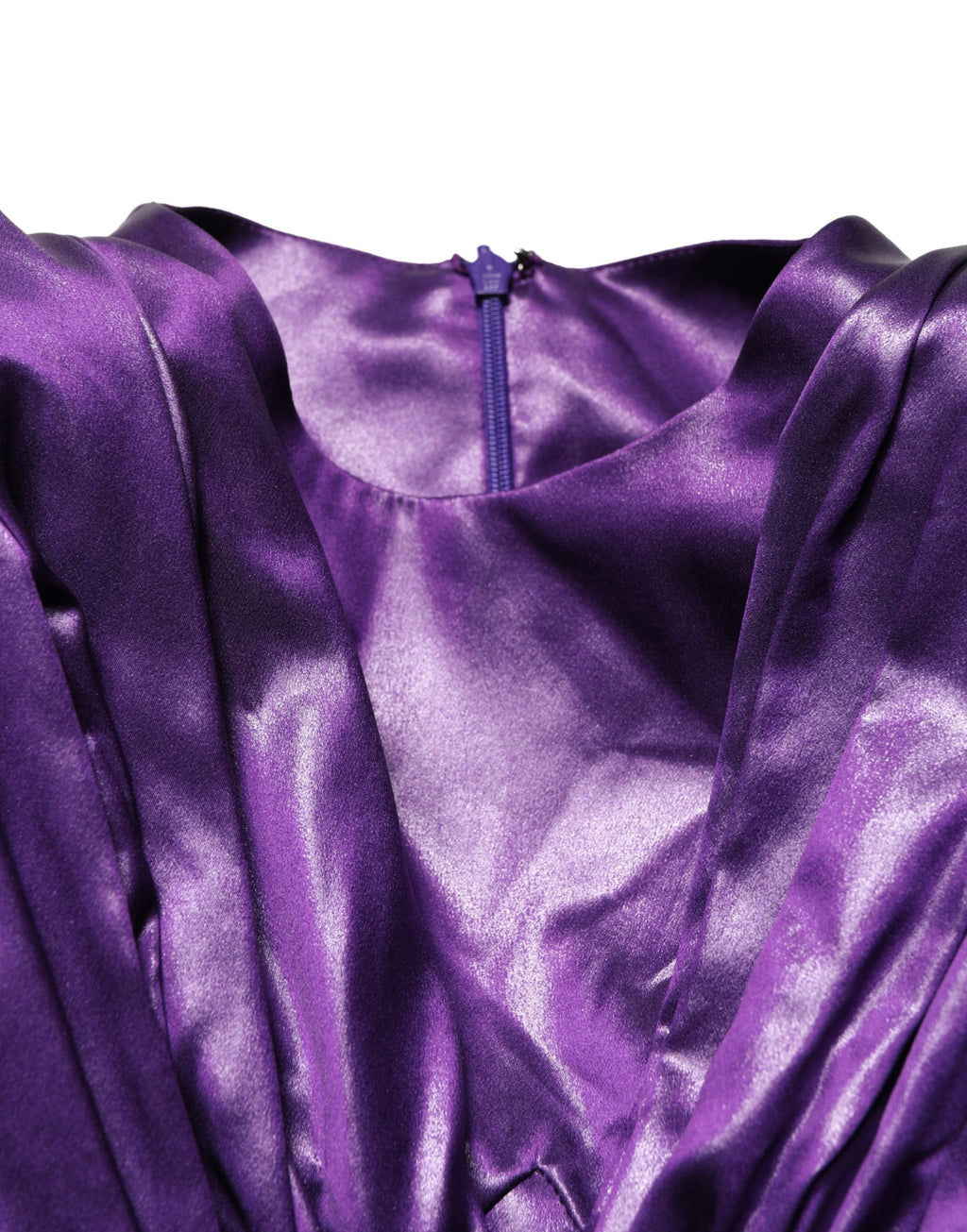 Metallic Purple Long Sleeve Cut-Out Mini Dress
