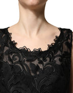 Black Lace Full Length Evening Gown Dress