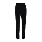 Black Cotton Casual Pants