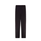 Black Cotton Casual Pants