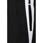 Black Cotton Casual Pants