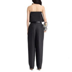 Black Silk Flared Pants