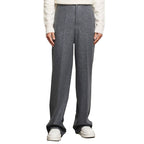 Gray Wool Casual Pants