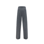 Gray Wool Casual Pants