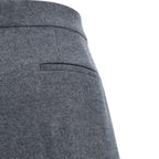 Gray Wool Casual Pants