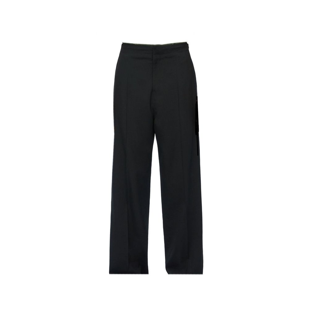 Black Wool Casual Pants