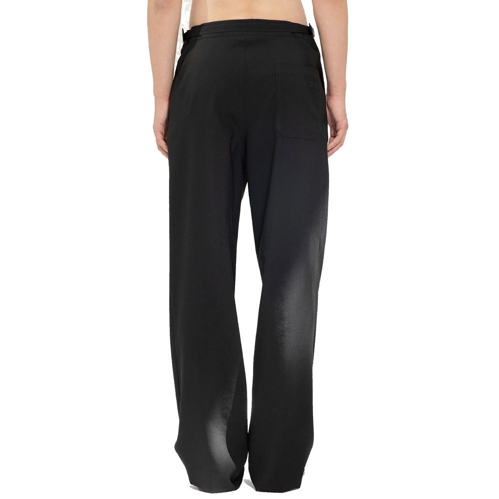 Black Wool Casual Pants
