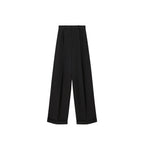 Black Cotton Casual Pants