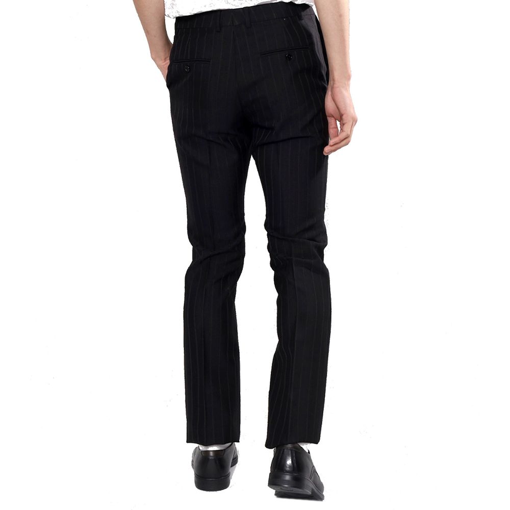 Black Wool Flared Pants