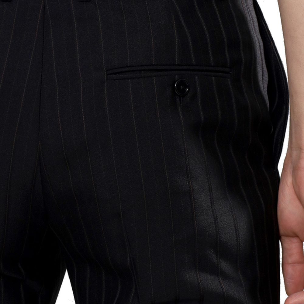 Black Wool Flared Pants