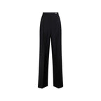 Black Mohair Casual Pants