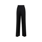Black Mohair Casual Pants