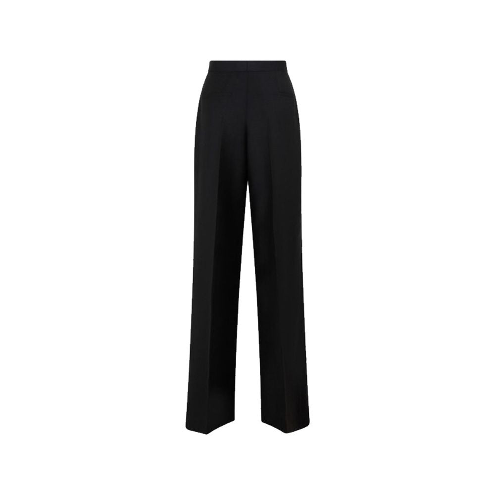 Black Mohair Casual Pants