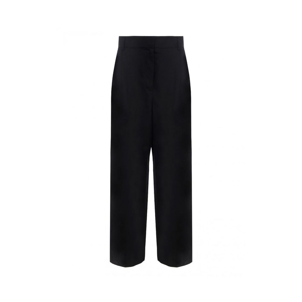 Black Silk Casual Pants