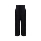 Black Silk Casual Pants