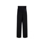 Black Silk Casual Pants