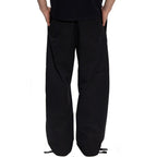 Black Cotton Casual Pants