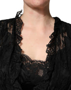 Black Lace A-line Long Evening Gown Dress