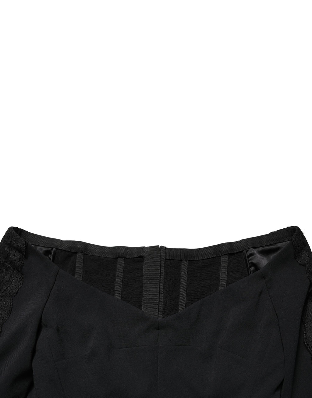 Black Silk Button Bodice Sheath Maxi Dress