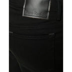Black Cotton Straight-Leg Jeans