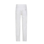 White Cotton Straight-Leg Jeans