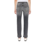 Gray Cotton Relaxed Fit Jeans