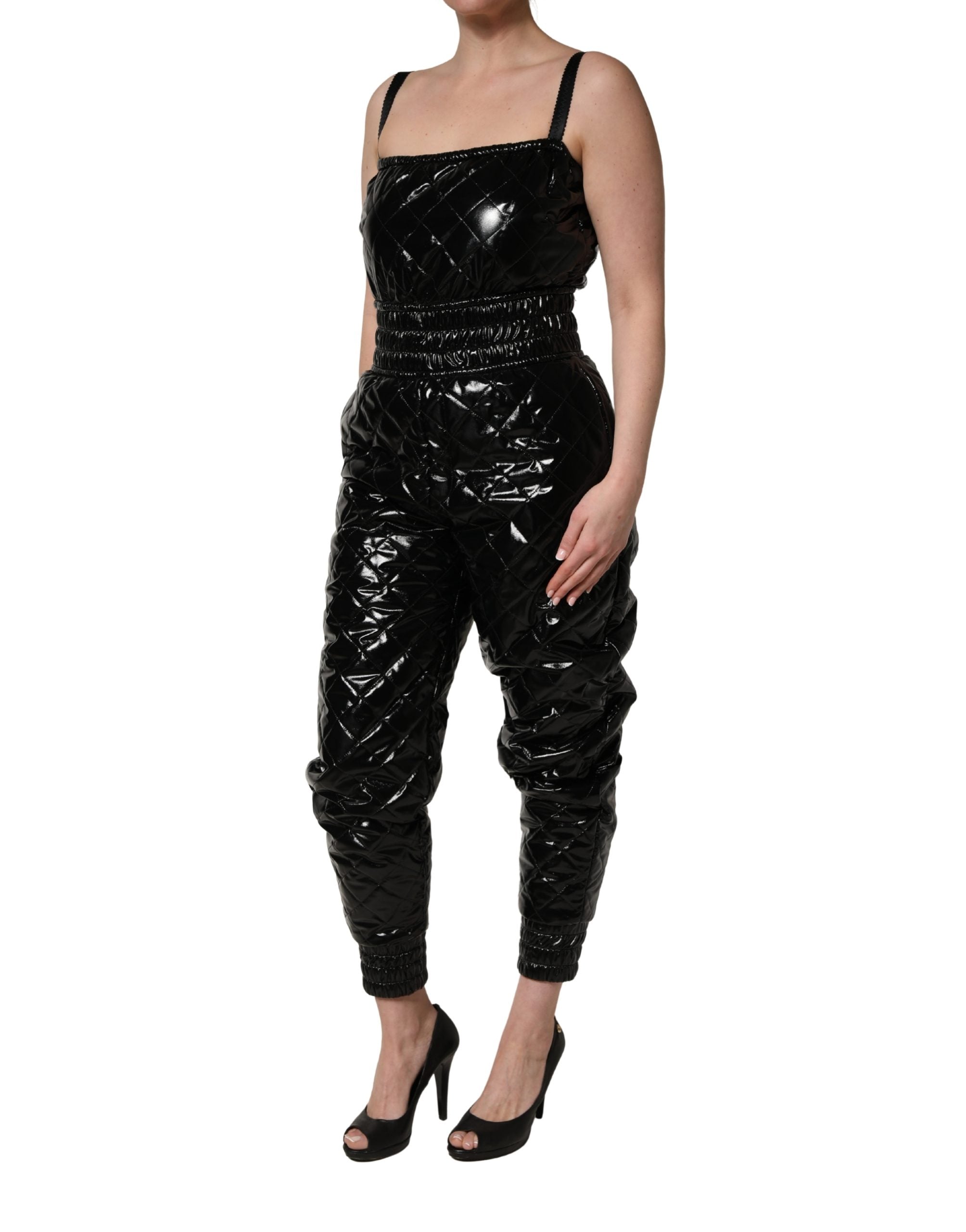 Black Sleeveless Romper Jumpsuit Dress