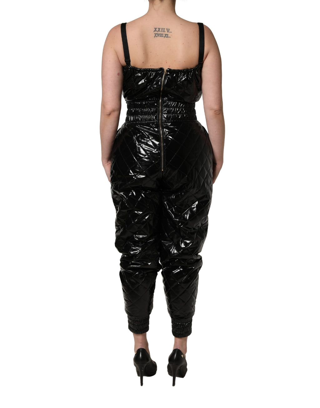 Black Sleeveless Romper Jumpsuit Dress