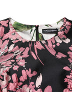 Multicolor Floral Brocade A-line Mini Dress