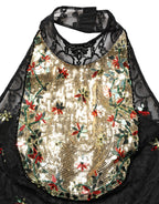 Black Sequin Embellished Sheath Mini Dress