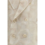 Beige Silk Coat