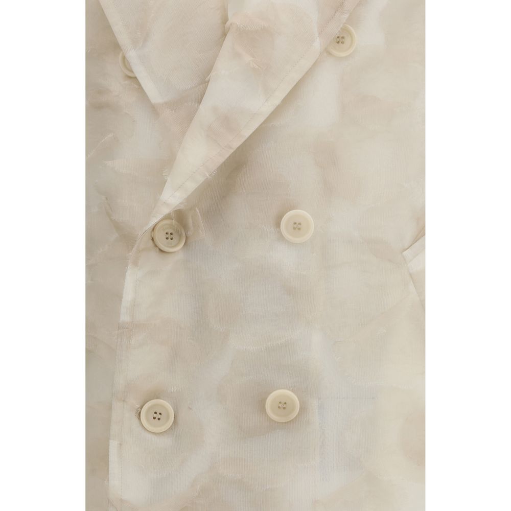Beige Silk Coat