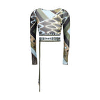 Bicolor Polyamide Pattern Shirt