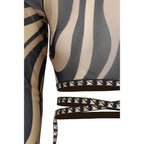 Beige Polyamide Pattern Shirt