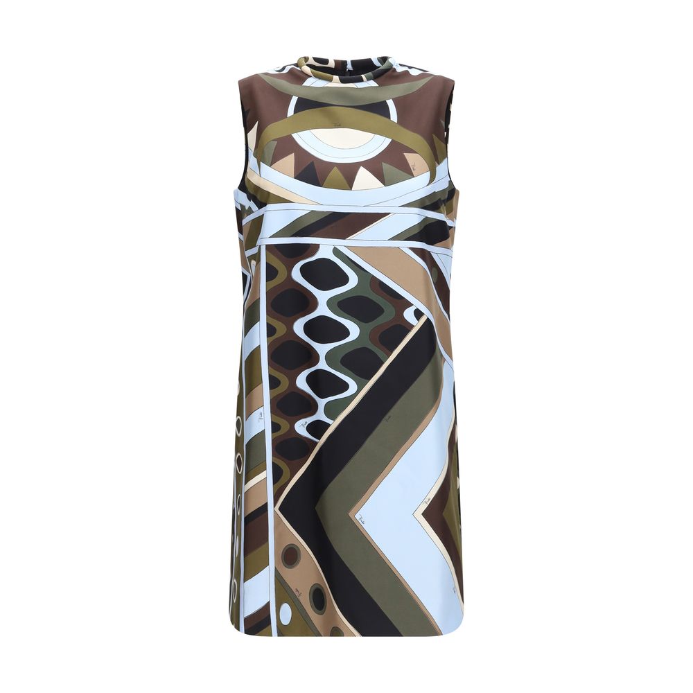 Bicolor Acetate Casual Dress