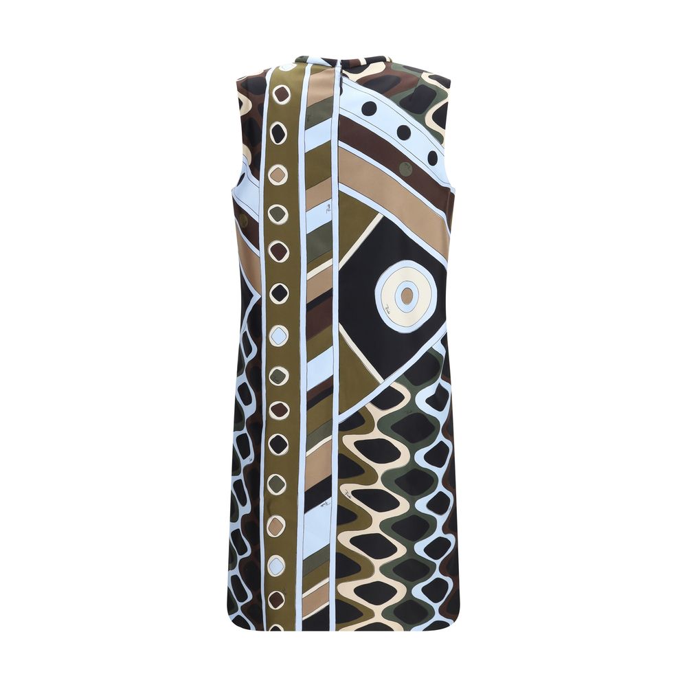 Bicolor Acetate Casual Dress