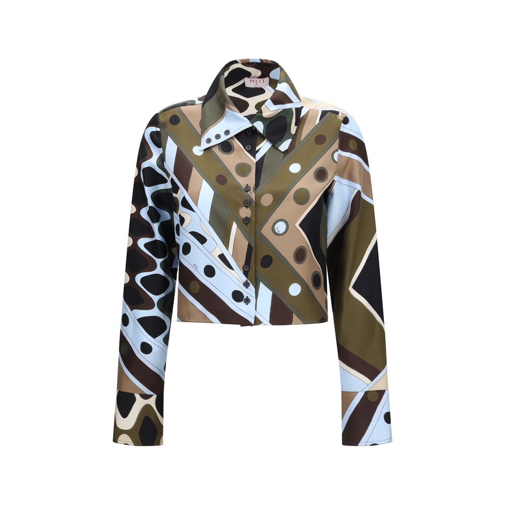 Bicolor Silk Pattern Shirt