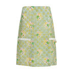 Multicolor Silk Midi Skirt