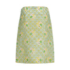 Multicolor Silk Midi Skirt