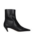 Black Leather Ankle Boots