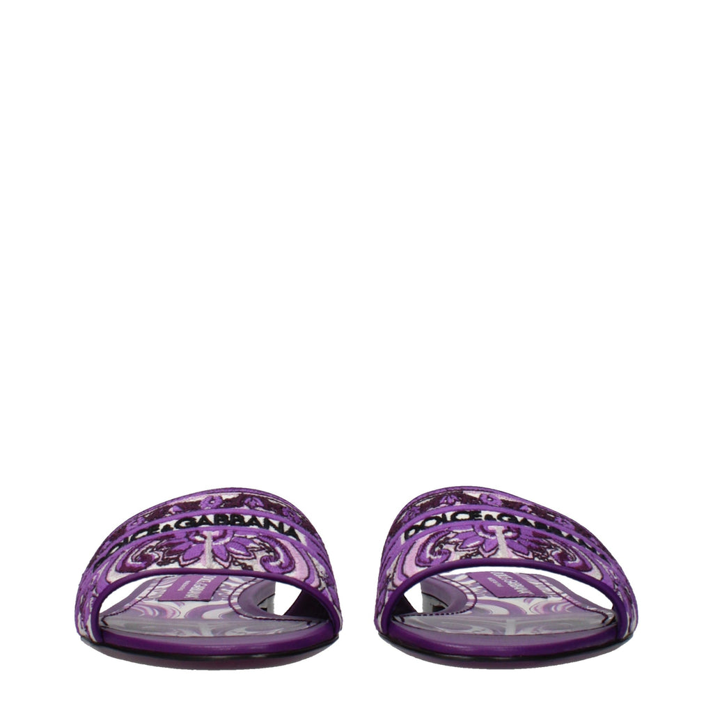 Purple Fabric Slippers