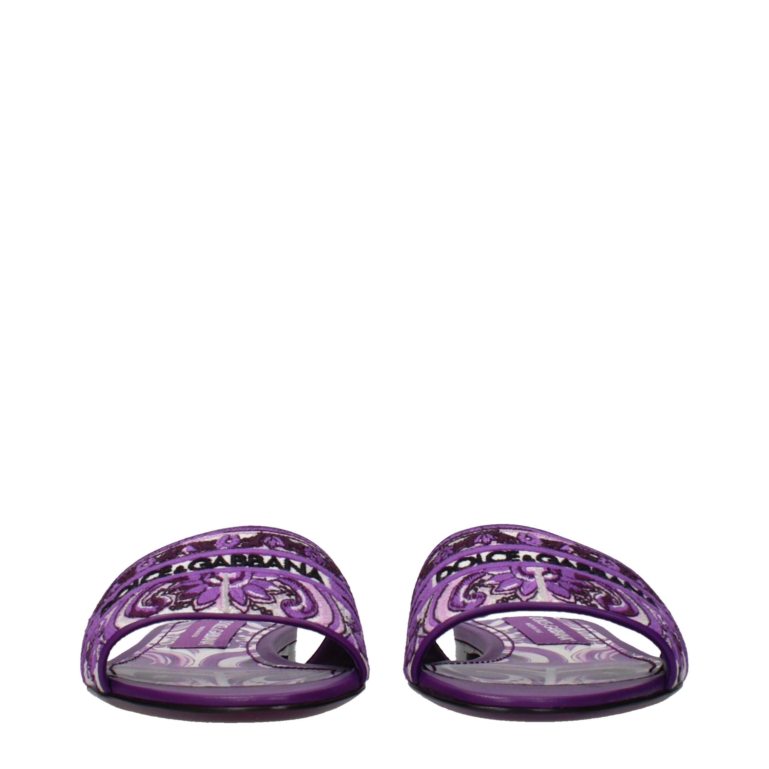 Purple Fabric Slippers
