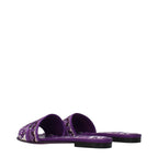 Purple Fabric Slippers