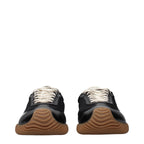 Black Fabric Low Top Sneakers