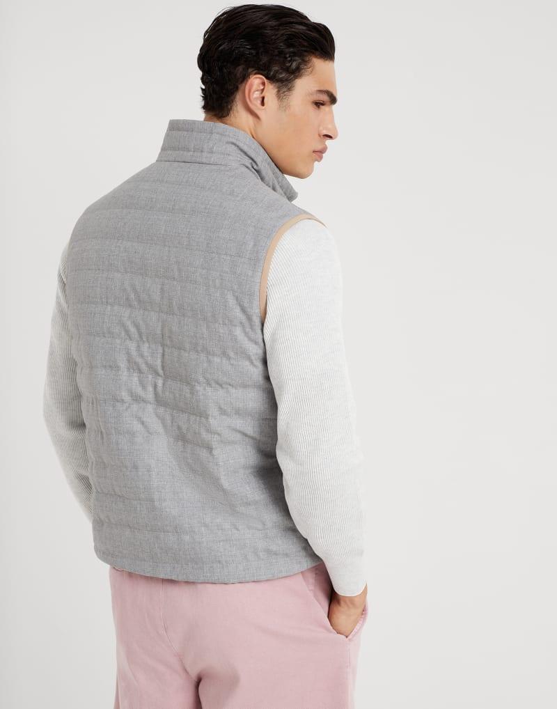 Multicolor Wool Sleveless Jacket