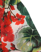 Multicolor Floral Long Sleeves V-neck Dress