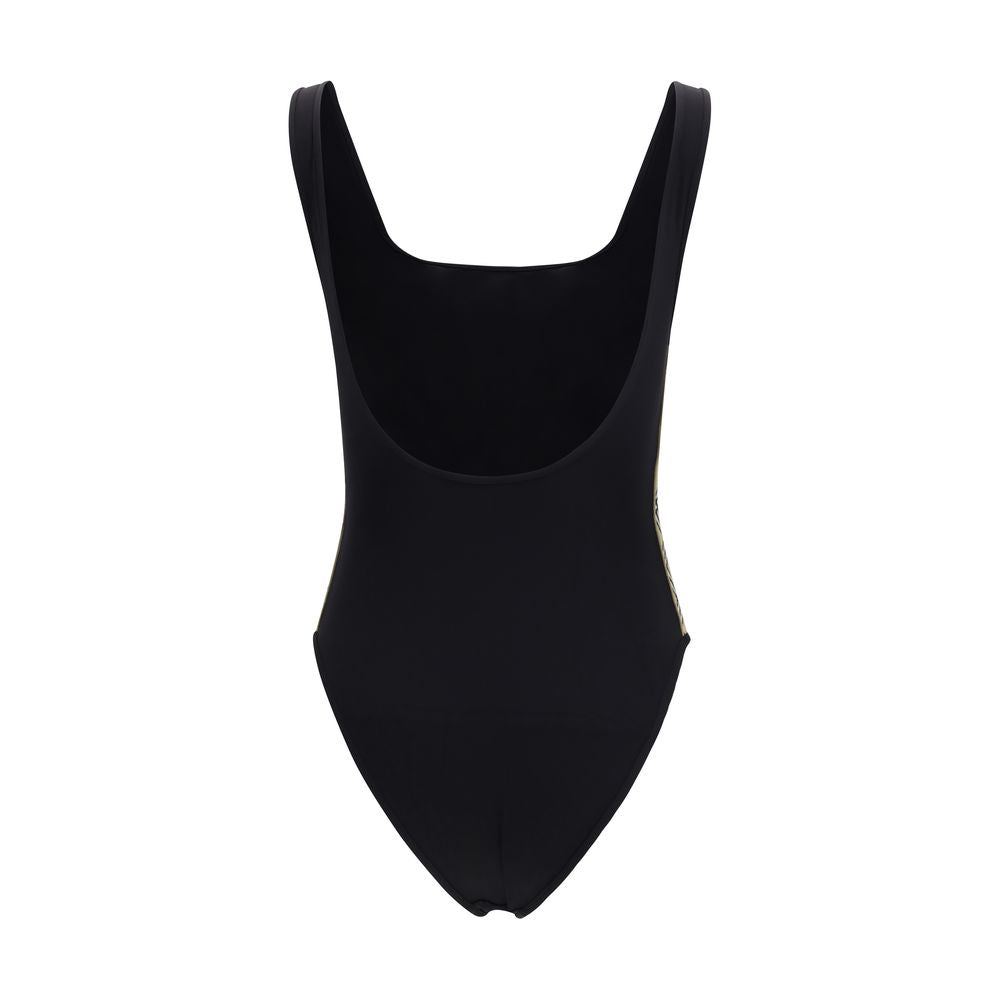 Black Polyamide One-Piece Swimsuit